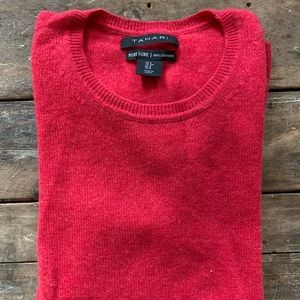 Tahiti Red 100% Cashmere Sweater sz Small crewneck